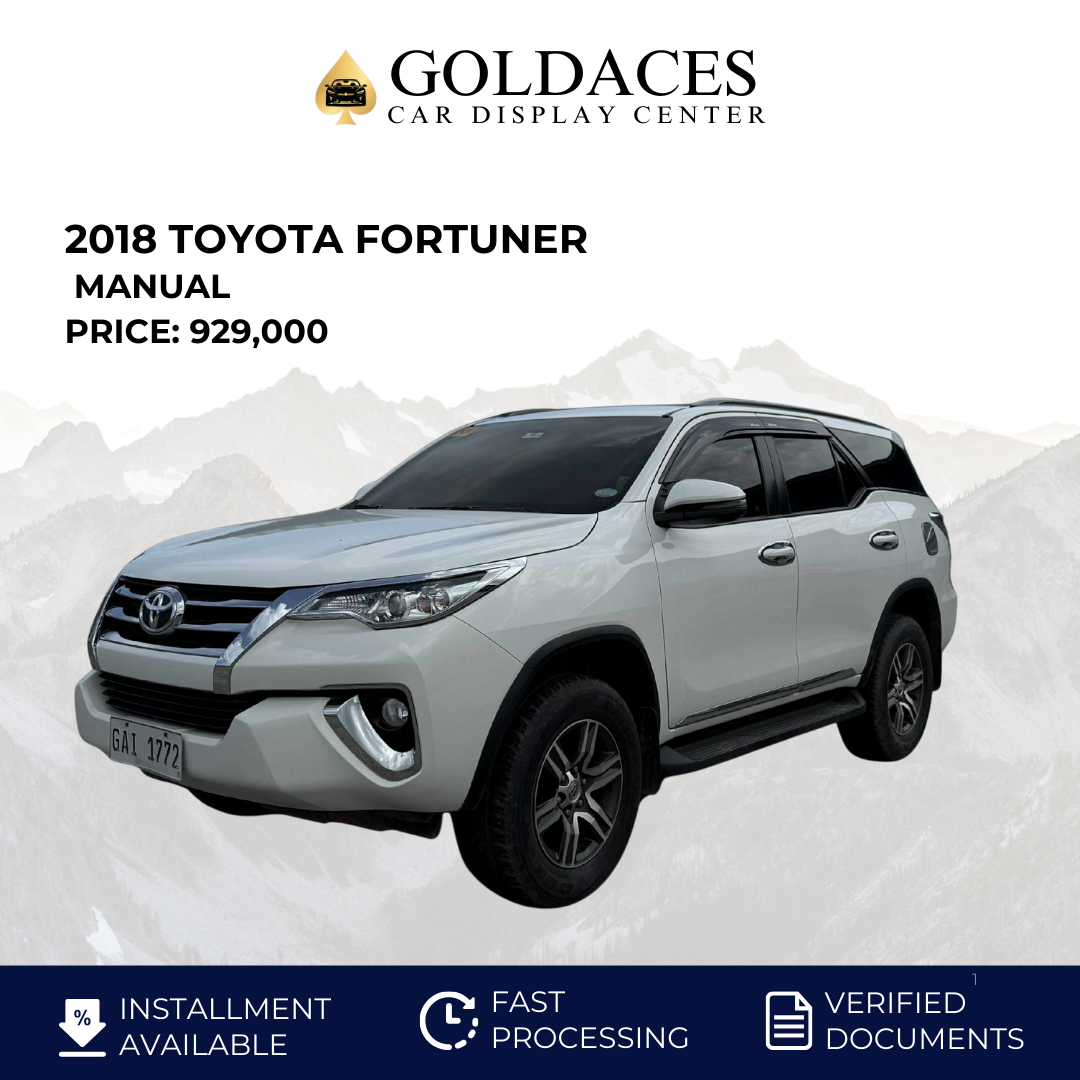 2018 TOYOTA FORTUNER 2.4L G 4X2 MANUAL TRANSMISSION Gold Aces Car Display Center