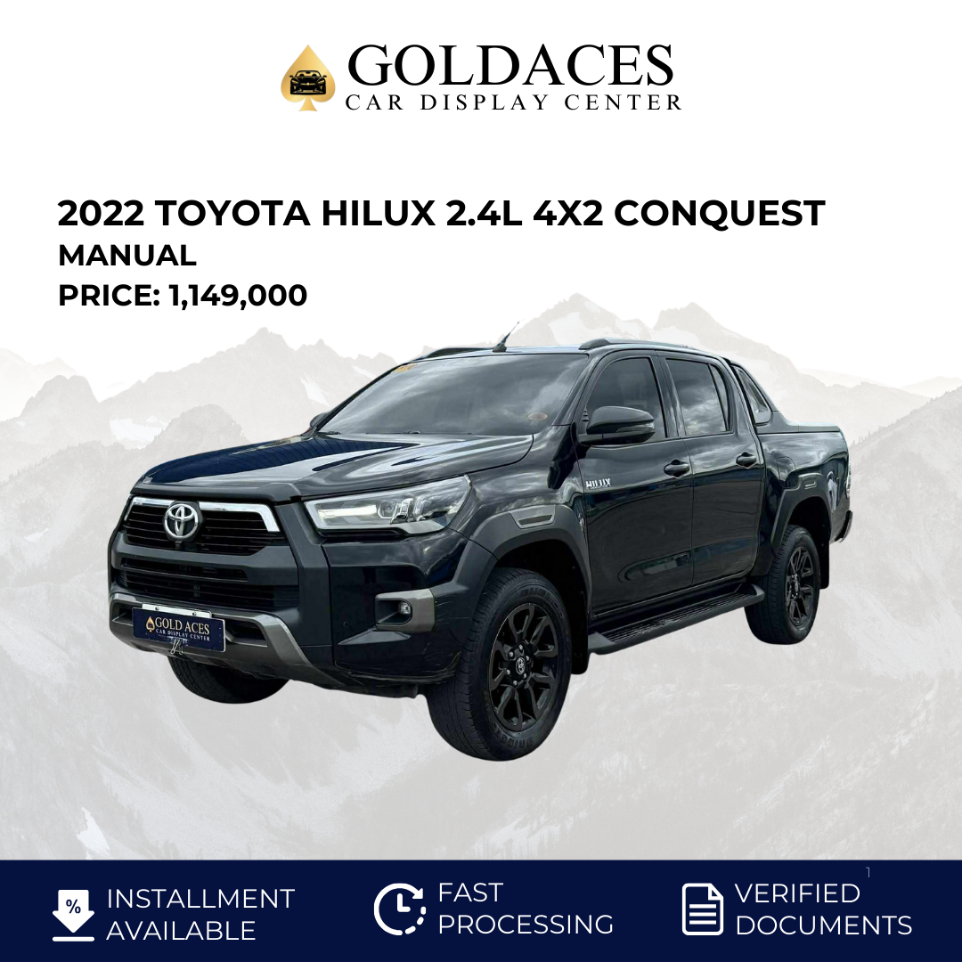 2022 TOYOTA HILUX 2.4L 4X2 CONQUEST MANUAL TRANSMISSION Gold Aces Car Display Center