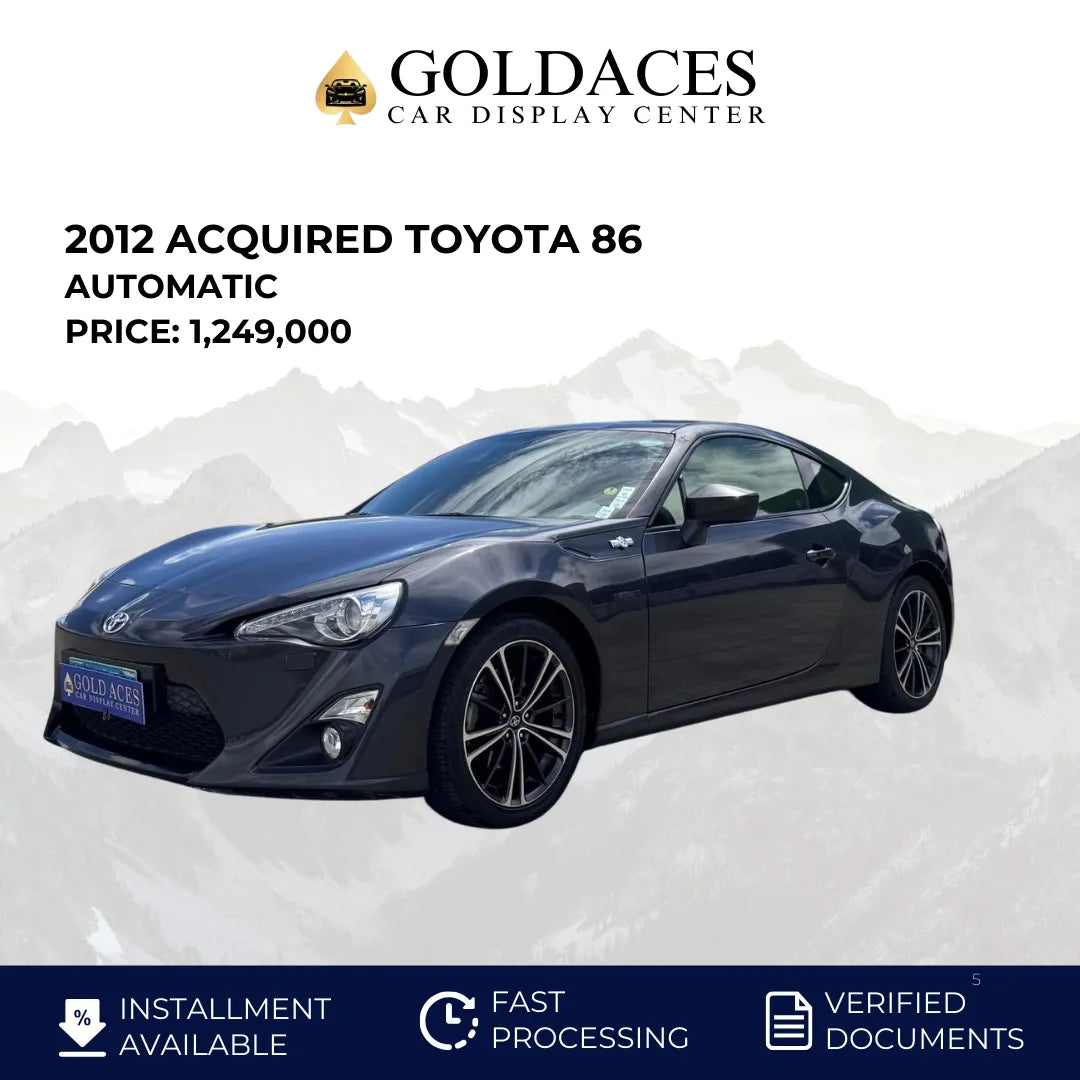 2012 ACQUIRED TOYOTA 86 2.0L AUTOMATIC TRANSMISSION - Gold Aces Car Display Center