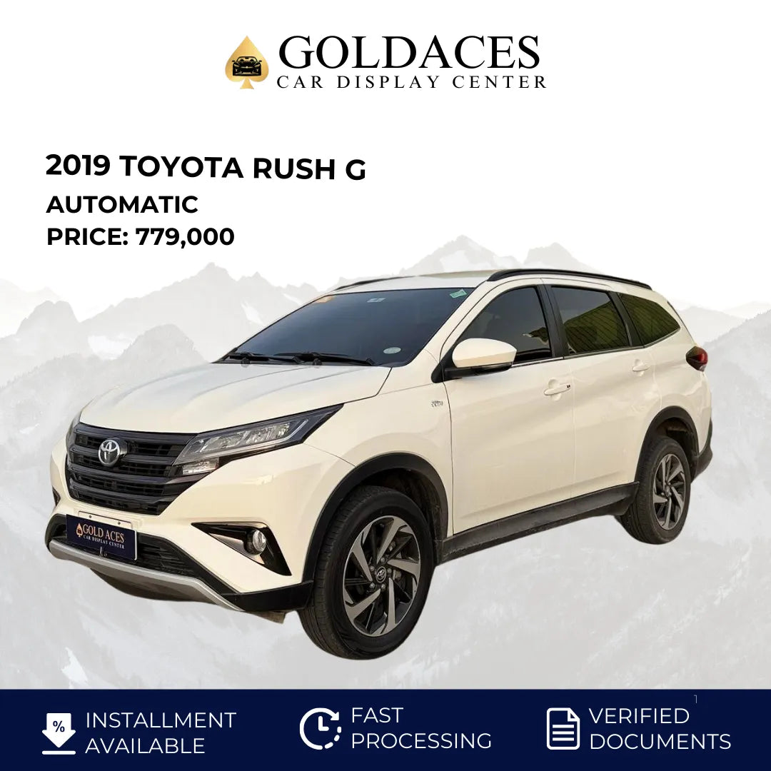 2019 TOYOTA RUSH G 1.5L GAS AUTOMATIC TRANSMISSION - Gold Aces Car Display Center