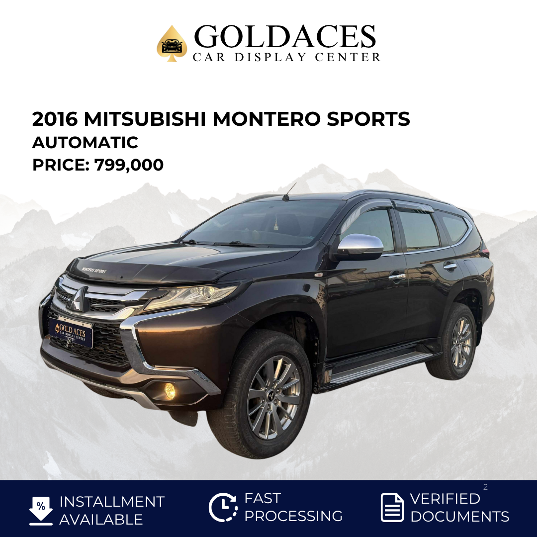 2016 MITSUBISHI MONTERO SPORTS GLS 2.4L DSL AUTOMATIC TRANSMISSION Gold Aces Car Display Center