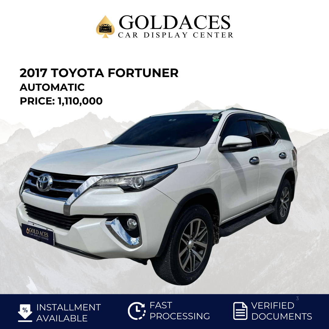 2017 TOYOTA FORTUNER 2.4L V 4X2 AUTOMATIC TRANSMISSION Gold Aces Car Display Center
