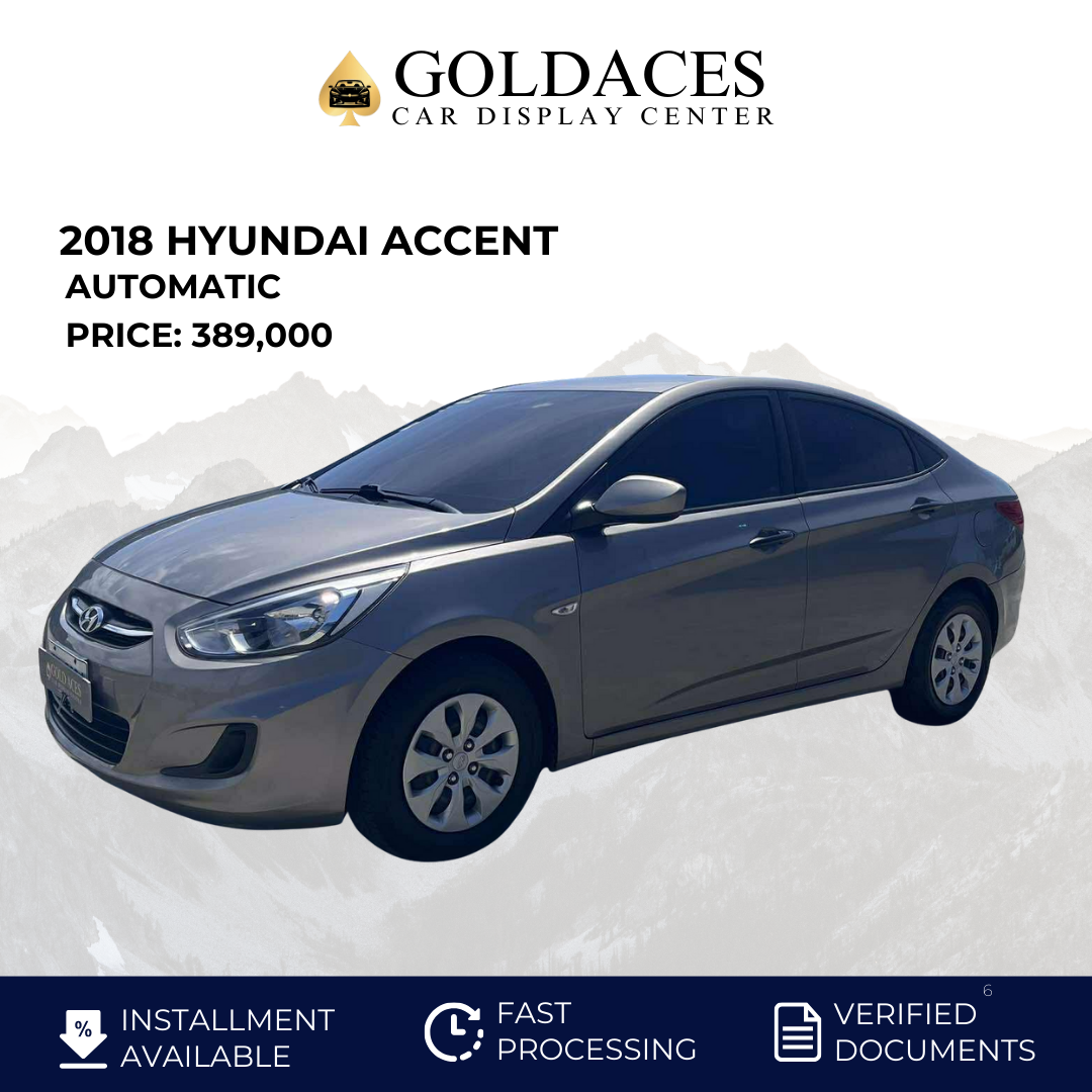 2018 HYUNDAI ACCENT 1.4L GL AUTOMATIC TRANSMISSION Gold Aces Car Display Center