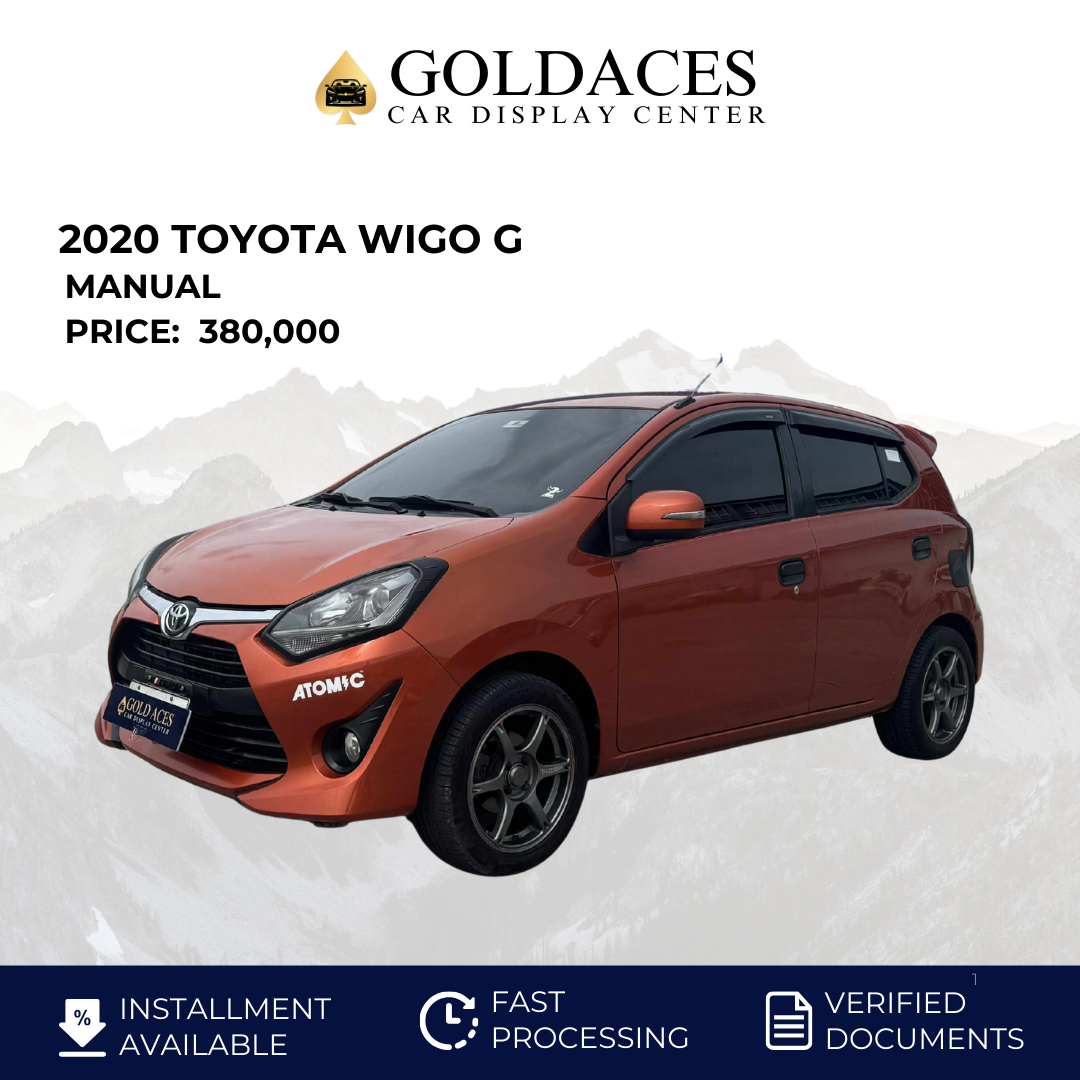 2020 TOYOTA WIGO G 1.0L MANUAL TRANSMISSION (39T KMS ONLY!) Gold Aces Car Display Center