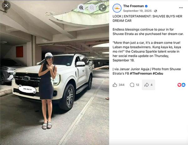 The Freeman - LOOK | ENTERTAINMENT: SHUVEE BUYS HER DREAM CAR