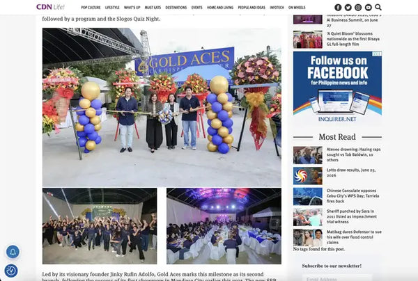 Cebu Daily News Post About Gold Aces Talisay Branch