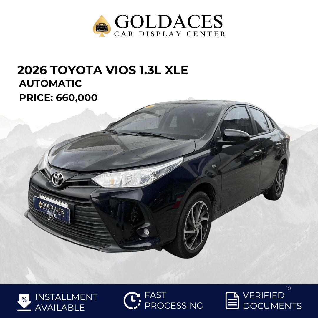 2026 TOYOTA VIOS 1.3L XLE AUTOMATIC TRANSMISSION Gold Aces Car Display Center