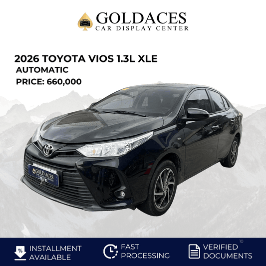 2026 TOYOTA VIOS 1.3L XLE AUTOMATIC TRANSMISSION Gold Aces Car Display Center