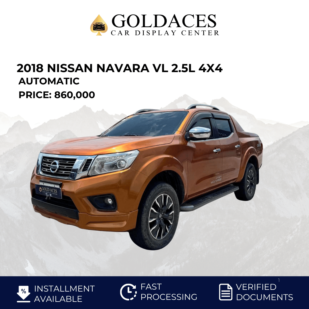 2018 NISSAN NAVARA VL 2.5L 4X4 AUTOMATIC TRANSMISSION Gold Aces Car Display Center