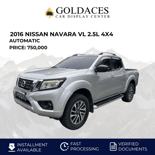 2016 NISSAN NAVARA VL 2.5L 4X4 AUTOMATIC TRANSMISSION Gold Aces Car Display Center