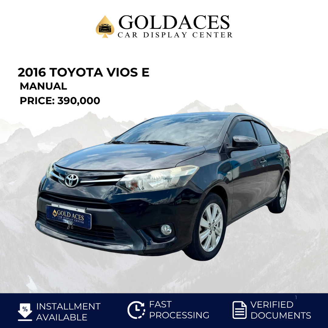 2016 TOYOTA VIOS 1.3L E MANUAL TRANSMISSION (57TKMS ONLY!) Gold Aces Car Display Center