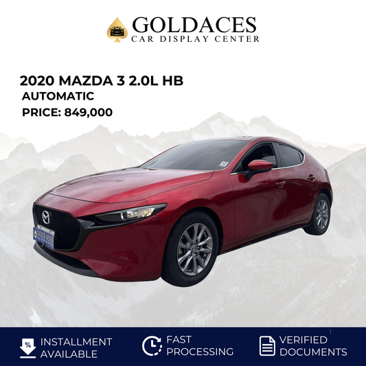 2020 MAZDA 3 2.0L HB AUTOMATIC TRANSMISSION (29TKMS ONLY!) Gold Aces Car Display Center
