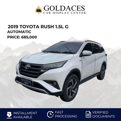 2019 TOYOTA RUSH 1.5L G AUTOMATIC TRANSMISSION Gold Aces Car Display Center