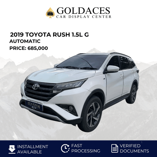 2019 TOYOTA RUSH 1.5L G AUTOMATIC TRANSMISSION Gold Aces Car Display Center
