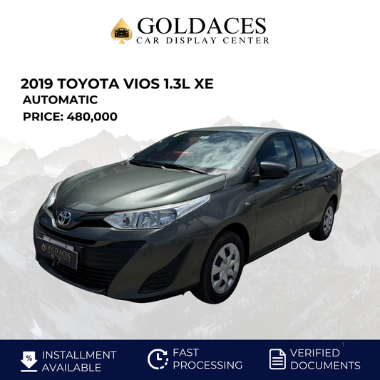 2019 TOYOTA VIOS 1.3L XE AUTOMATIC TRANSMISSION Gold Aces Car Display Center