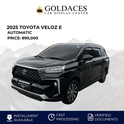 2025 TOYOTA VELOZ E 1.5L CVT AUTOMATIC TRANSMISSION (5TKMS ONLY!) Gold Aces Car Display Center