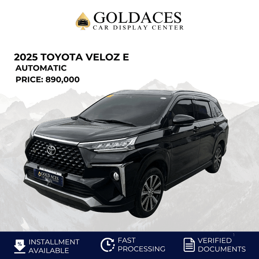 2025 TOYOTA VELOZ E 1.5L CVT AUTOMATIC TRANSMISSION (5TKMS ONLY!) Gold Aces Car Display Center