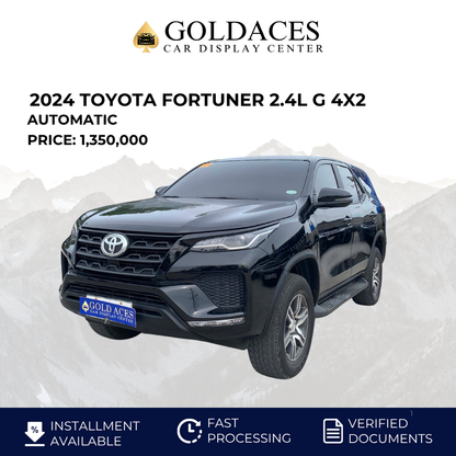 2024 TOYOTA FORTUNER 2.4L G 4X2 AUTOMATIC TRANSMISSION Gold Aces Car Display Center