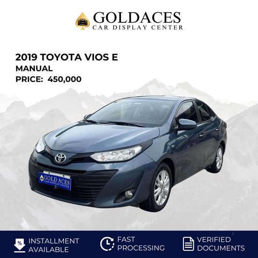 2019 TOYOTA VIOS E 1.3L &nbsp;MANUAL TRANSMISSION &nbsp; Gold Aces Car Display Center