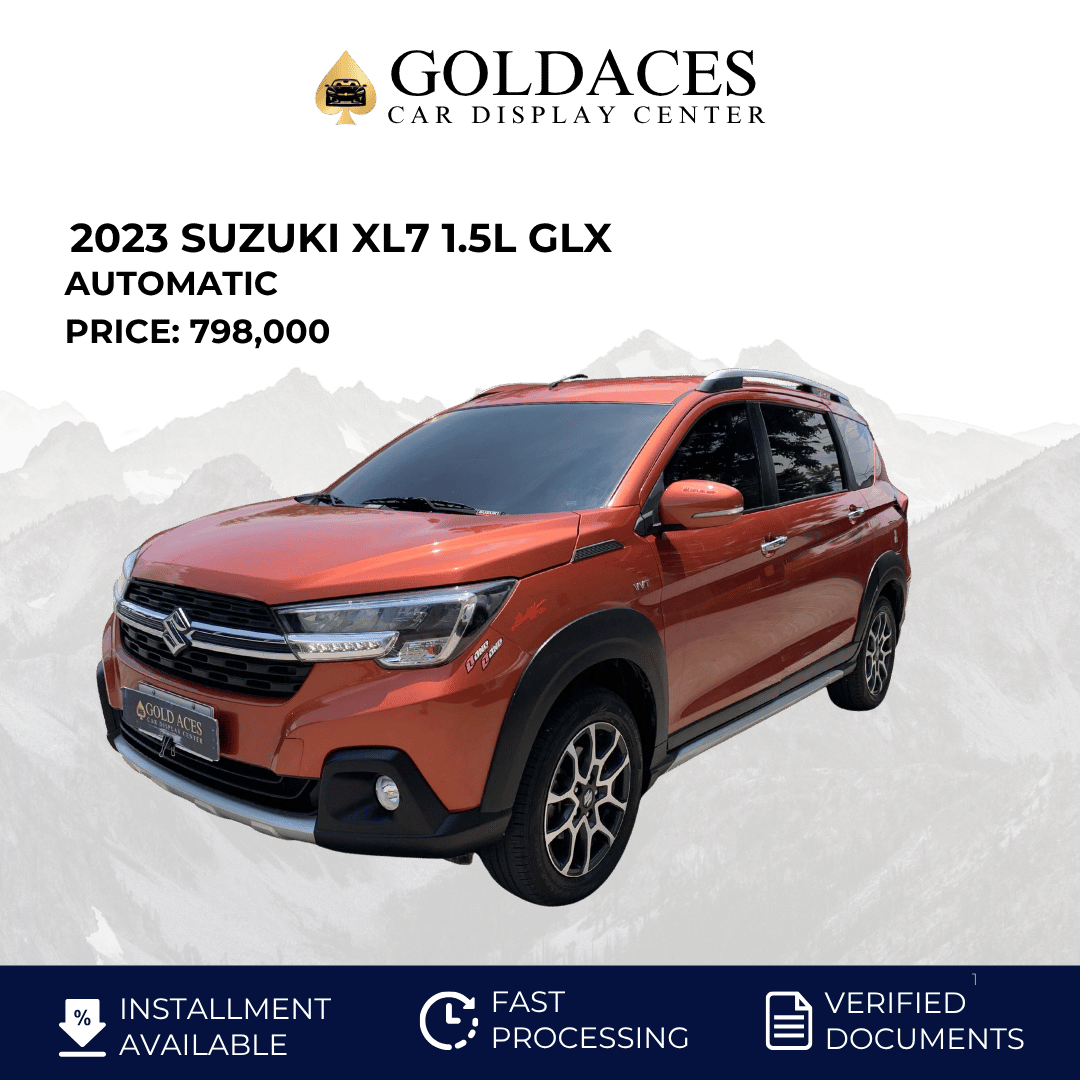 2023 SUZUKI XL7 1.5L GLX AUTOMATIC TRANSMISSION (5TKMS ONLY!) Gold Aces Car Display Center