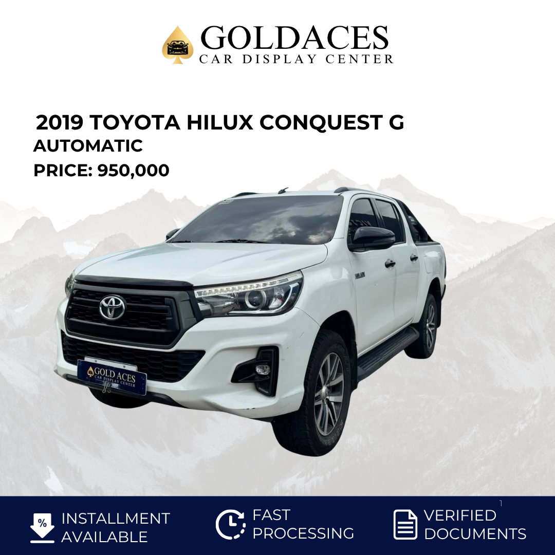 2019 TOYOTA HILUX CONQUEST G 2.4L 4X2 AUTOMATIC TRANSMISSION Gold Aces Car Display Center