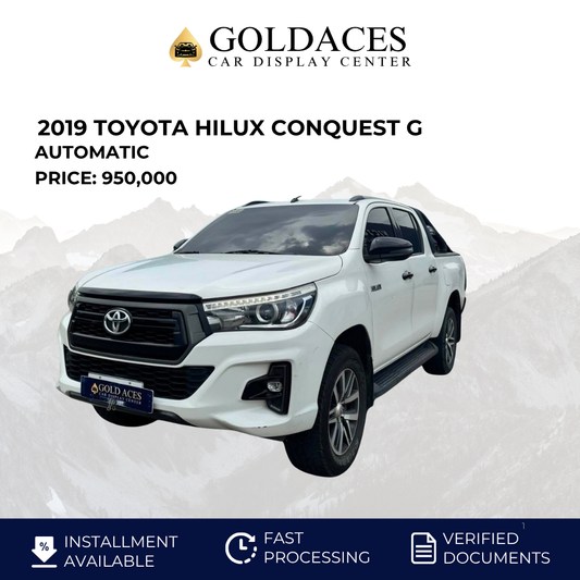 2019 TOYOTA HILUX CONQUEST G 2.4L 4X2 AUTOMATIC TRANSMISSION Gold Aces Car Display Center