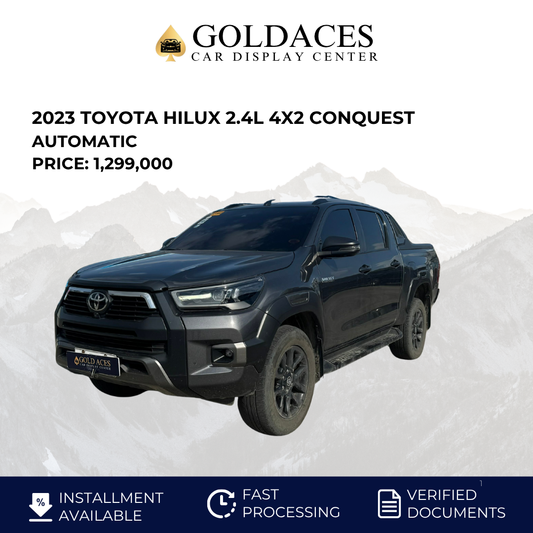 2023 TOYOTA HILUX 2.4L 4X2 CONQUEST AUTOMATIC TRANSMISSION Gold Aces Car Display Center