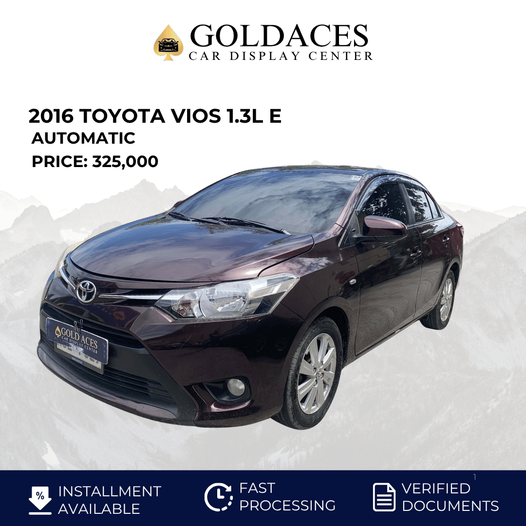 2016 TOYOTA VIOS 1.3L E AUTOMATIC TRANSMISSION Gold Aces Car Display Center