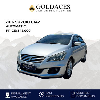 2016 SUZUKI CIAZ 1.4L GAS AUTOMATIC TRANSMISSION Gold Aces Car Display Center