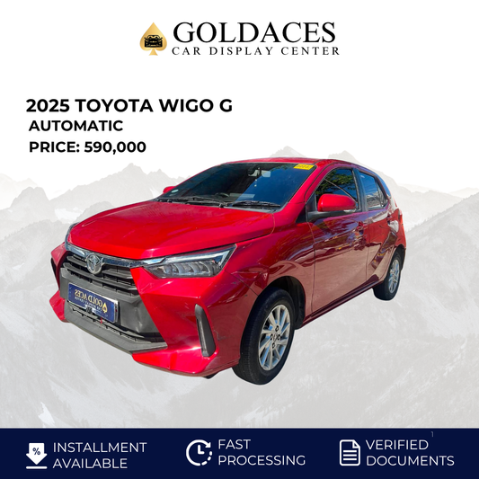 2025 TOYOTA WIGO G 1.0L CVT AUTOMATIC TRANSMISSION (16TKMS ONLY!) Gold Aces Car Display Center