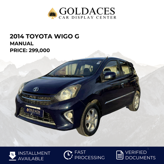 2014 TOYOTA WIGO G 1.0L MANUAL TRANSMISSION (58TKM ONLY!) Gold Aces Car Display Center