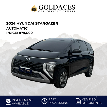 2024 HYUNDAI STARGAZER 1.5 GLS GAS AUTOMATIC TRANSMISSION (4T KMS ONLY!) Gold Aces Car Display Center