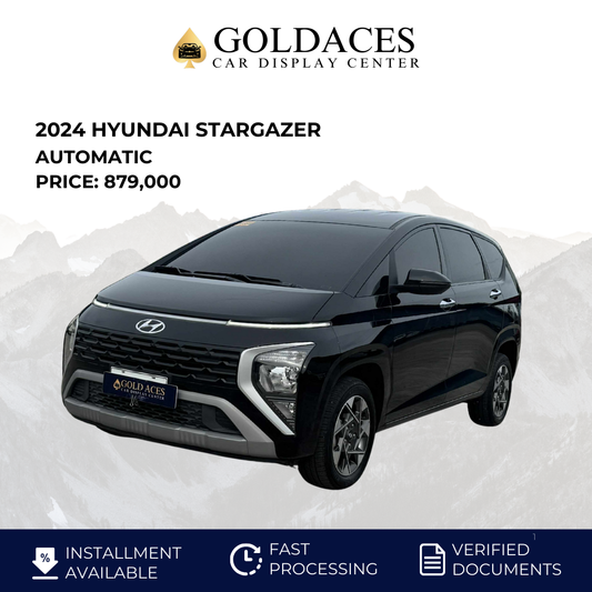 2024 HYUNDAI STARGAZER 1.5 GLS GAS AUTOMATIC TRANSMISSION (4T KMS ONLY!) Gold Aces Car Display Center