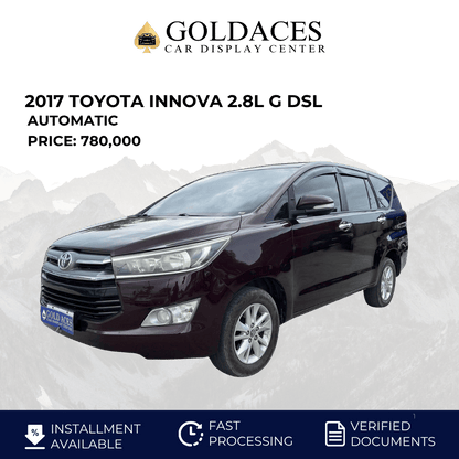 &nbsp;2017 TOYOTA INNOVA 2.8L G DSL AUTOMATIC TRANSMISSION (59TKMS ONLY!) Gold Aces Car Display Center