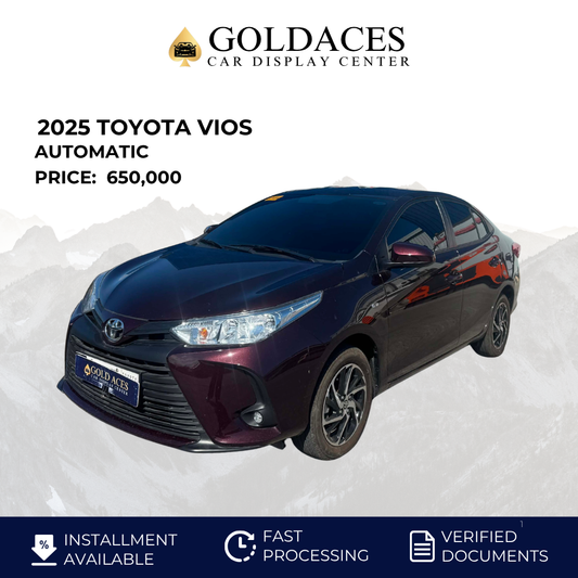 2025 TOYOTA VIOS 1.3L XLE AUTOMATIC TRANSMISSION Gold Aces Car Display Center