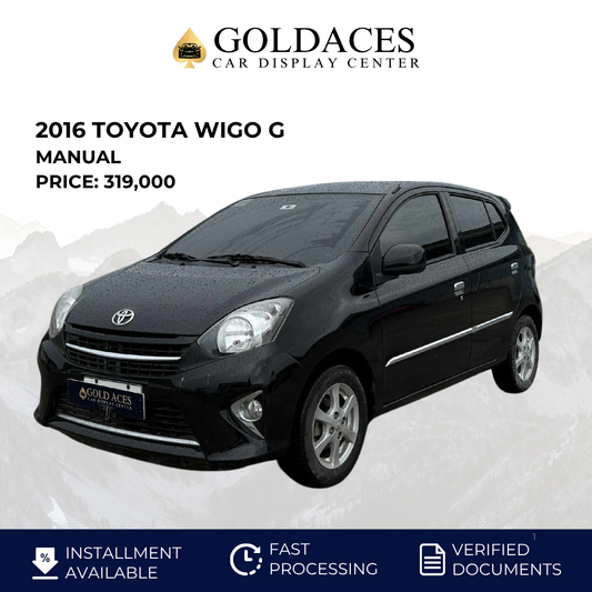 2016 TOYOTA WIGO G 1.0L MANUAL TRANSMISSION (35T KMS ONLY!) Gold Aces Car Display Center