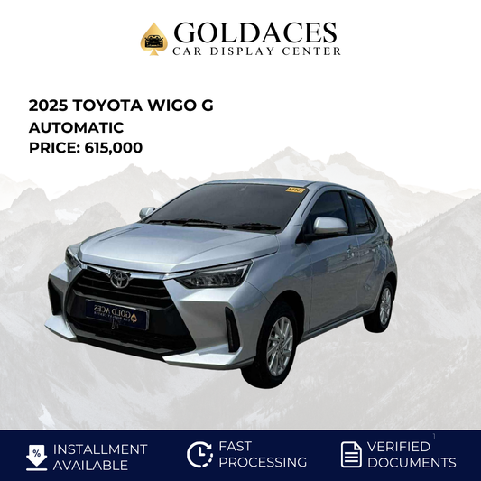 2025 TOYOTA WIGO G 1.0L AUTOMATIC TRANSMISSION (3T KMS ONLY!) Gold Aces Car Display Center