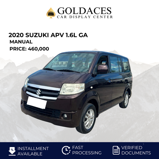 2020 SUZUKI APV 1.6L GA MANUAL TRANSMISSION SUZUKI