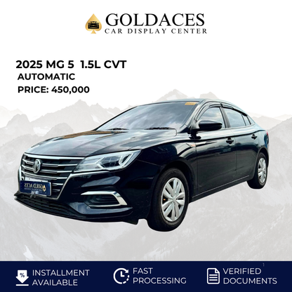2025 MG 5 1.5L AUTOMATIC TRANSMISSION (CVT) Gold Aces Car Display Center