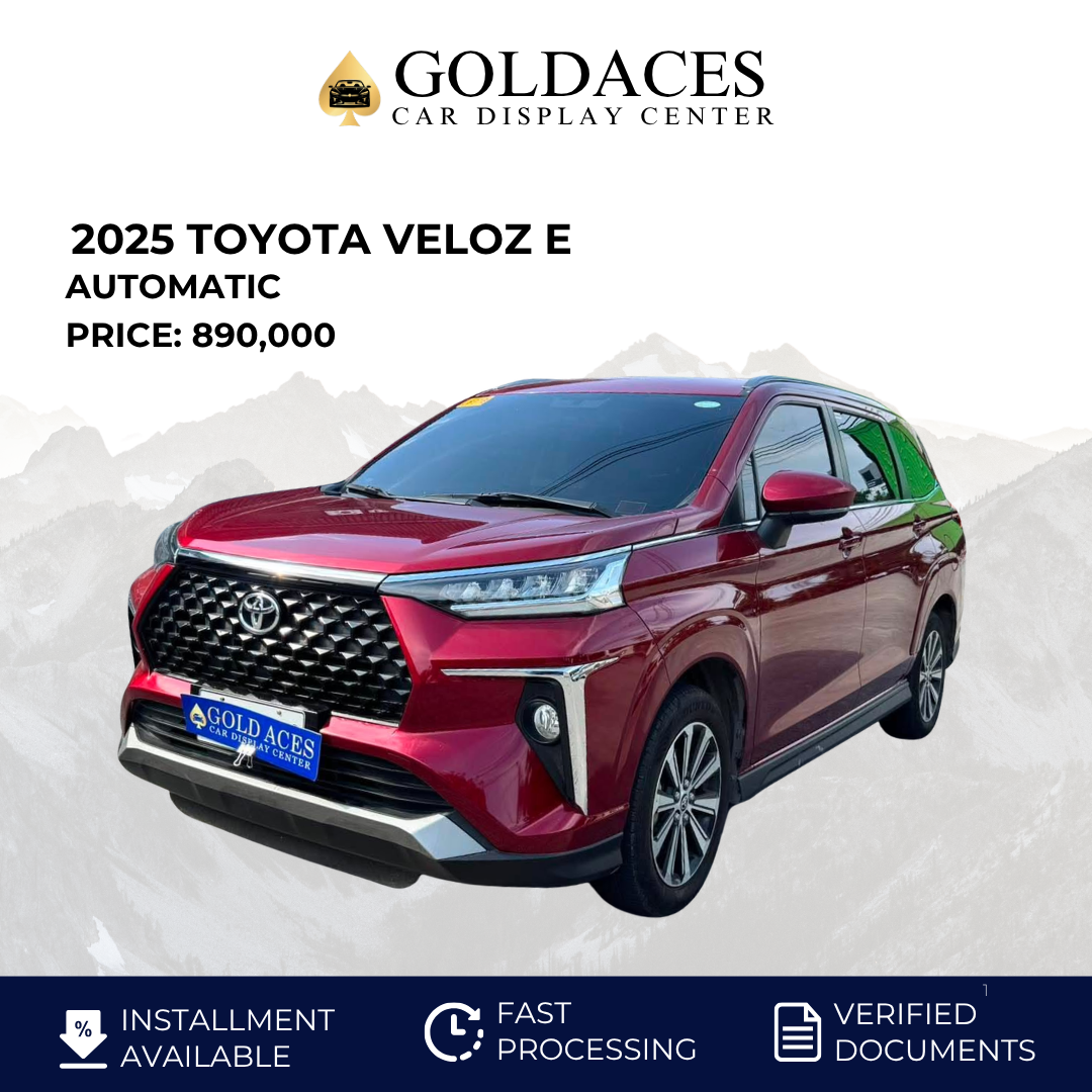 2025 TOYOTA VELOZ E 1.5L CVT AUTOMATIC TRANSMISSION (12TKMS ONLY!) Gold Aces Car Display Center