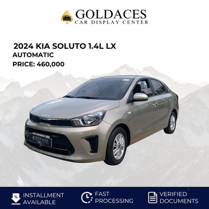 2024 KIA SOLUTO 1.4L LX AUTOMATIC TRANSMISSION Gold Aces Car Display Center