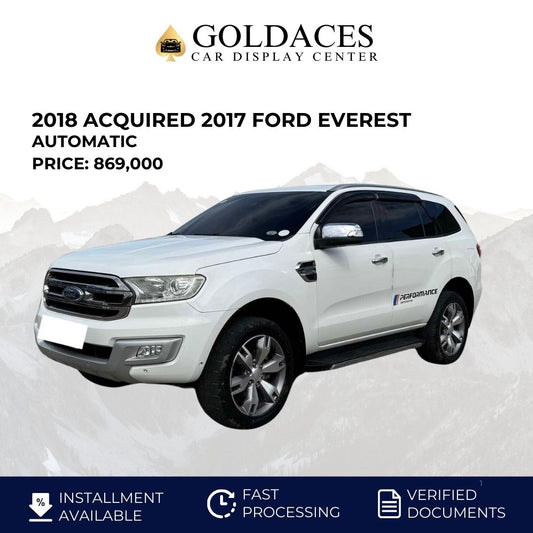 2018 ACQUIRED 2017 FORD EVEREST TITANIUM 3.2L DSL 4X4 AUTOMATIC TRANSMISSION