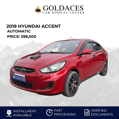 2019 HYUNDAI ACCENT 1.4L GL AUTOMATIC TRANSMISSION Gold Aces Car Display Center