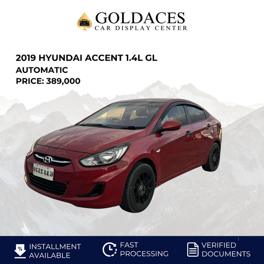 2019 HYUNDAI ACCENT 1.4L GL AUTOMATIC TRANSMISSION Gold Aces Car Display Center