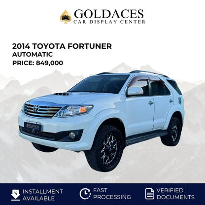 2014 TOYOTA FORTUNER 3.0L V 4X4 AUTOMATIC TRANSMISSION - Gold Aces Car Display Center