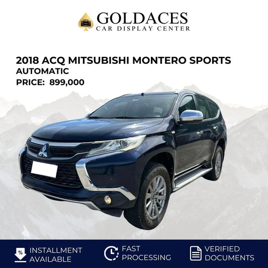 2018 ACQ MITSUBISHI MONTERO SPORTS GLS 2.4L DIESEL AUTOMATIC TRANSMISSION - Gold Aces Car Display Center