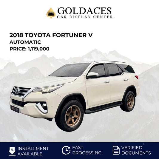 2018 TOYOTA FORTUNER V 2.4 AUTOMATIC TRANSMISSION - Gold Aces Car Display Center