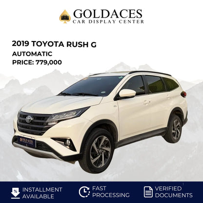 2019 TOYOTA RUSH G 1.5L GAS AUTOMATIC TRANSMISSION - Gold Aces Car Display Center