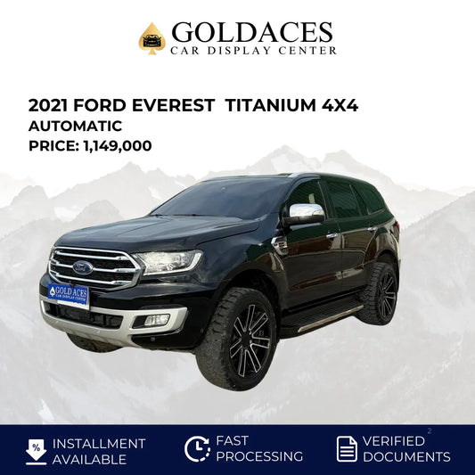 2021 FORD EVEREST TITANIUM 4X4 3.2L DSL 4X4 AUTOMATIC TRANSMISSION - Gold Aces Car Display Center