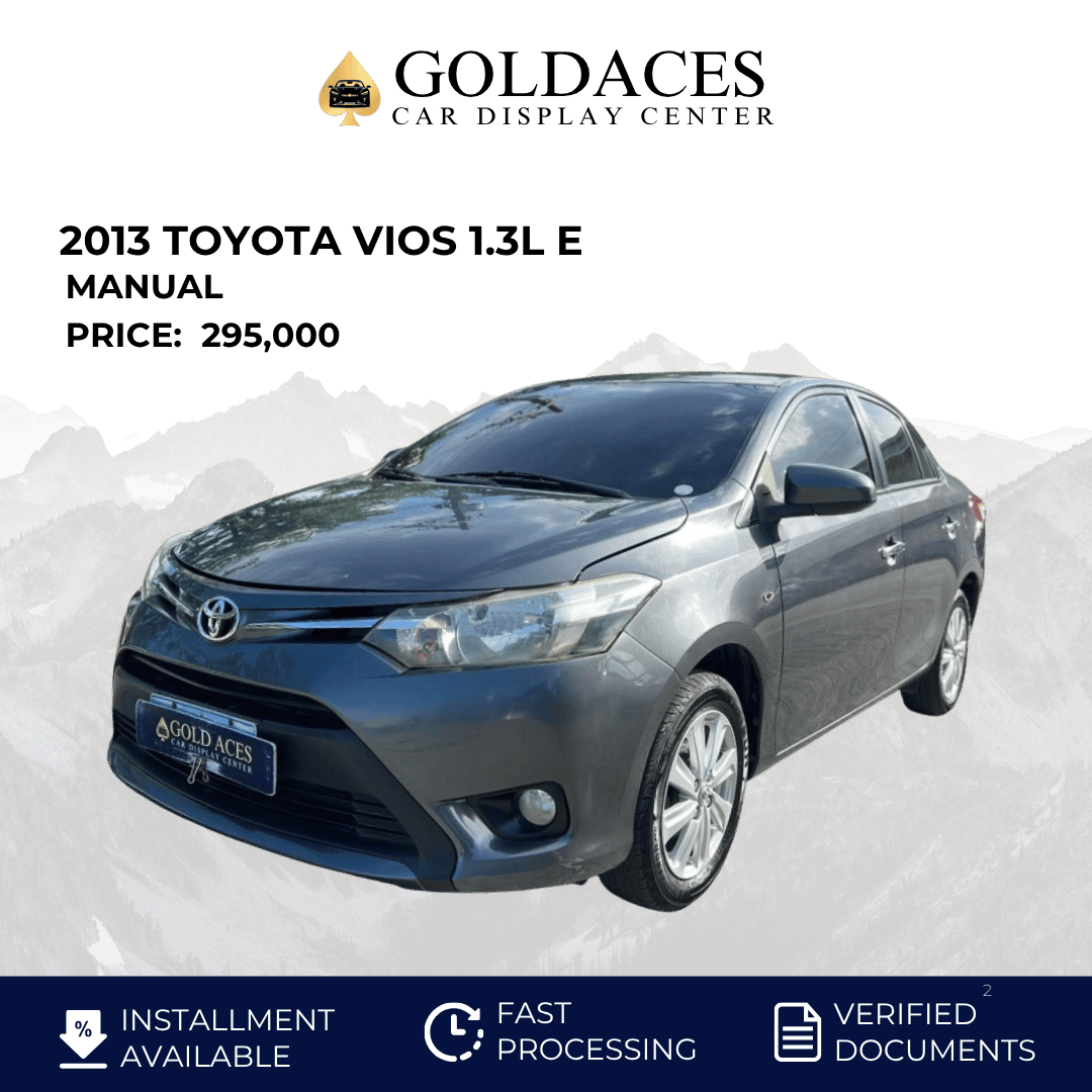 2013 TOYOTA VIOS 1.3L E MANUAL TRANSMISSION Gold Aces Car Display Center